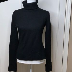 Lord & Taylor Black Cashmere Turtleneck Size S